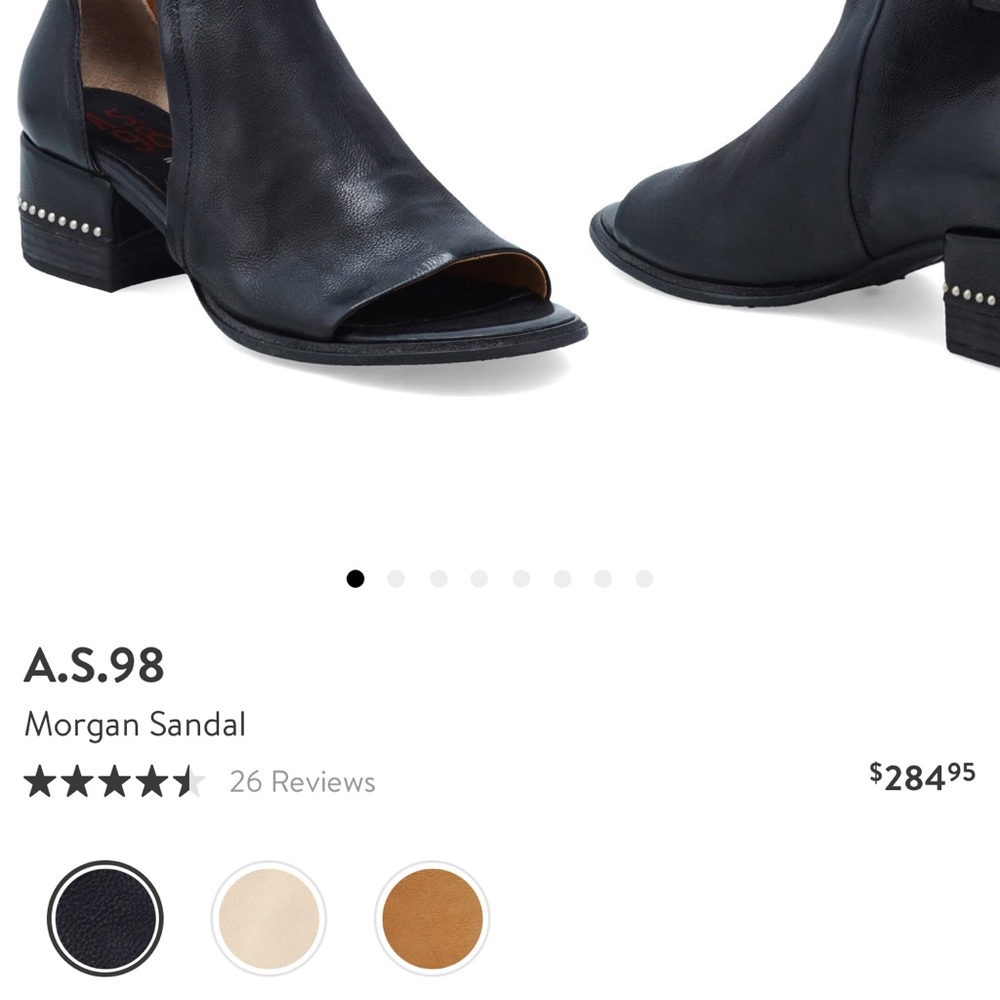 AS98 Morgan Open Toe Block Low Heel Shoe